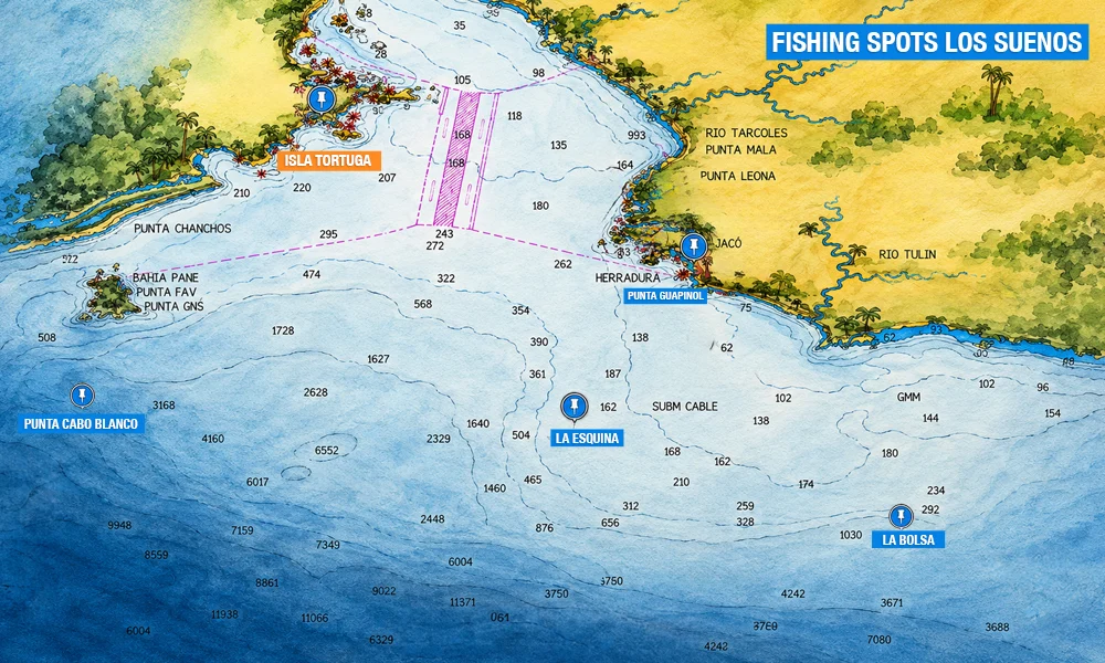 Fishing Grounds Around Los Sueños Fishing Grounds Around Los Sueños